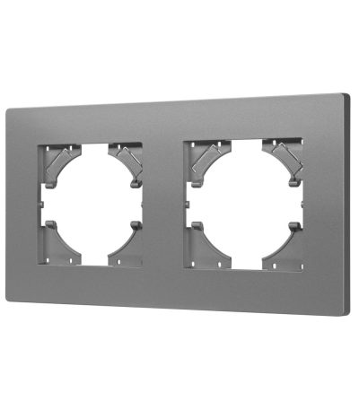 Рамка на 2 поста пластиковая Arlight FRM-PERIO-PL-2-GR 049752