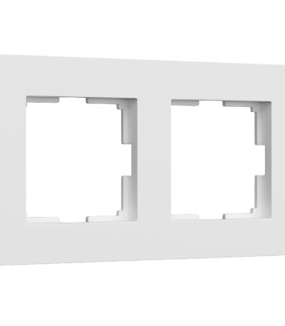 Рамка на 2 поста Slab белый матовый W0022961 4690389193385 a062795