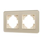 Рамка на 2 поста стеклянная Arlight FRM-OMALI-GS-2-GD 049695