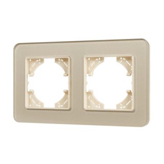 Рамка на 2 поста стеклянная Arlight FRM-OMALI-GS-2-GD 049695