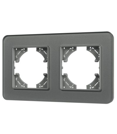 Рамка на 2 поста стеклянная Arlight FRM-OMALI-GS-2-GR 049694