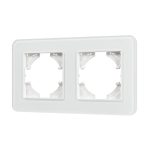 Рамка на 2 поста стеклянная Arlight FRM-OMALI-GS-2-WH 049692