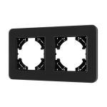 Рамка на 2 поста стеклянная Arlight FRM-OMALI-SFGS-2-BK 049709