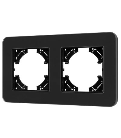 Рамка на 2 поста стеклянная Arlight FRM-OMALI-SFGS-2-BK 049709