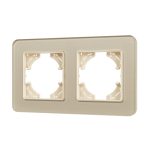 Рамка на 2 поста стеклянная Arlight FRM-OMALI-SFGS-2-GD 049711