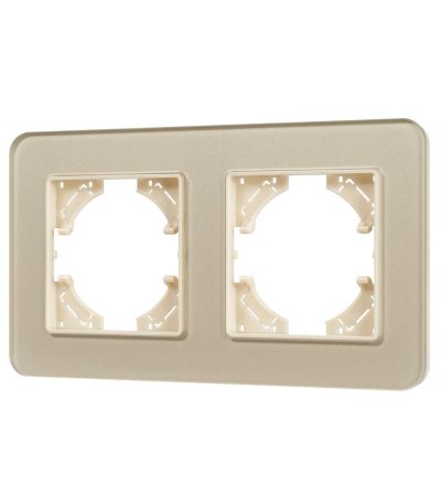 Рамка на 2 поста стеклянная Arlight FRM-OMALI-SFGS-2-GD 049711