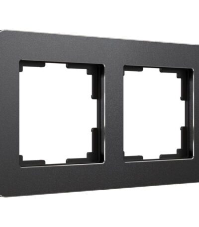 Рамка на 2 поста Werkel Platinum черный алюминий 4690389184451 W0022608