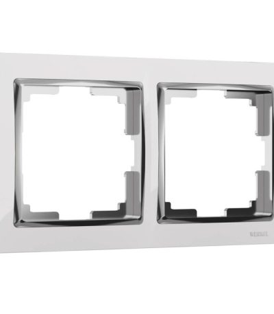 Рамка на 2 поста Werkel Snabb белый/хром W0021901 4690389160721