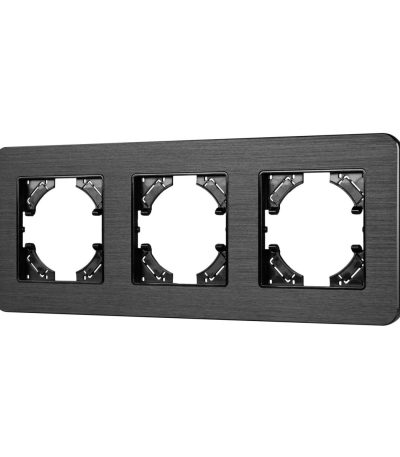 Рамка на 3 поста алюминиевая Arlight FRM-AKIRY-AL-3-BK 049729