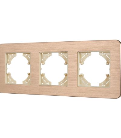 Рамка на 3 поста алюминиевая Arlight FRM-AKIRY-AL-3-GD 049730