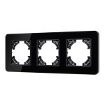 Рамка на 3 поста стеклянная Arlight FRM-OMALI-GS-3-BK 049697