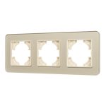 Рамка на 3 поста стеклянная Arlight FRM-OMALI-GS-3-GD 049699