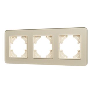 Рамка на 3 поста стеклянная Arlight FRM-OMALI-GS-3-GD 049699