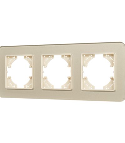 Рамка на 3 поста стеклянная Arlight FRM-OMALI-GS-3-GD 049699