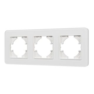 Рамка на 3 поста стеклянная Arlight FRM-OMALI-GS-3-WH 049696