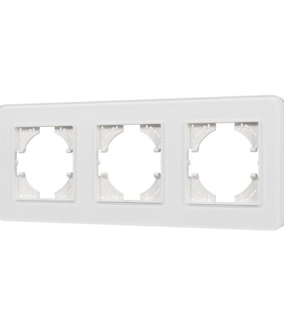 Рамка на 3 поста стеклянная Arlight FRM-OMALI-GS-3-WH 049696