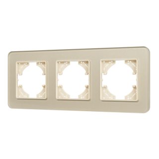 Рамка на 3 поста стеклянная Arlight FRM-OMALI-SFGS-3-GD 049715