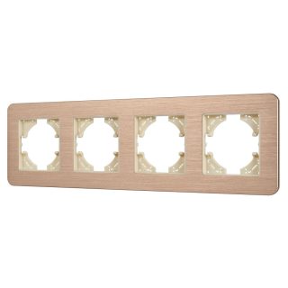 Рамка на 4 поста алюминиевая Arlight FRM-AKIRY-AL-4-GD 049733