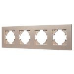 Рамка на 4 поста пластиковая Arlight FRM-PERIO-PL-4-GD 049761