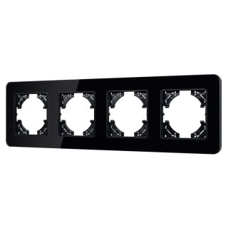 Рамка на 4 поста стеклянная Arlight FRM-OMALI-GS-4-BK 049701