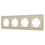 Рамка на 4 поста стеклянная Arlight FRM-OMALI-GS-4-GD 049703