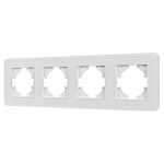 Рамка на 4 поста стеклянная Arlight FRM-OMALI-GS-4-WH 049700