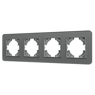 Рамка на 4 поста стеклянная Arlight FRM-OMALI-SFGS-4-GR 049718