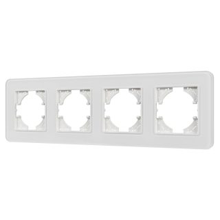 Рамка на 4 поста стеклянная Arlight FRM-OMALI-SFGS-4-WH 049716