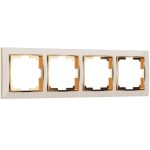 Рамка на 4 поста Werkel Snabb слоновая кость/золото W0041932 4690389160929