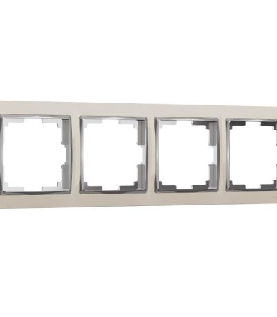 Рамка на 4 поста Werkel Snabb W0041903 слоновая кость/хром 4690389160912