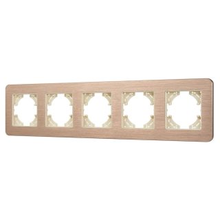 Рамка на 5 постов алюминиевая Arlight FRM-AKIRY-AL-5-GD 049736