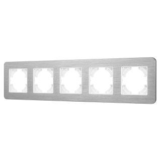 Рамка на 5 постов алюминиевая Arlight FRM-AKIRY-AL-5-SR 049734