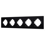Рамка на 5 постов пластиковая Arlight FRM-PERIO-PL-5-BK 049763
