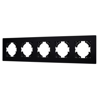 Рамка на 5 постов пластиковая Arlight FRM-PERIO-PL-5-BK 049763