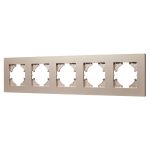 Рамка на 5 постов пластиковая Arlight FRM-PERIO-PL-5-GD 049765