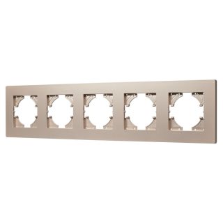 Рамка на 5 постов пластиковая Arlight FRM-PERIO-PL-5-GD 049765