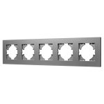 Рамка на 5 постов пластиковая Arlight FRM-PERIO-PL-5-GR 049764