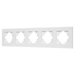 Рамка на 5 постов пластиковая Arlight FRM-PERIO-PL-5-WH 049762