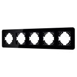 Рамка на 5 постов стеклянная Arlight FRM-OMALI-GS-5-BK 049705