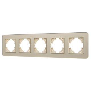 Рамка на 5 постов стеклянная Arlight FRM-OMALI-GS-5-GD 049707