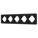 Рамка на 5 постов стеклянная Arlight FRM-OMALI-SFGS-5-BK 049721