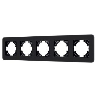 Рамка на 5 постов стеклянная Arlight FRM-OMALI-SFGS-5-BK 049721