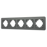 Рамка на 5 постов стеклянная Arlight FRM-OMALI-SFGS-5-GR 049722