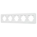 Рамка на 5 постов стеклянная Arlight FRM-OMALI-SFGS-5-WH 049720