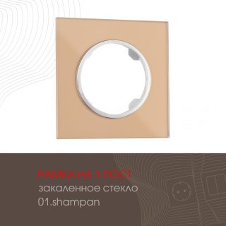 Рамка одноместная Arte Milano 502.01-1.shampan