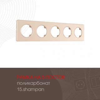 Рамка пятиместная Arte Milano 502.15-5.shampan