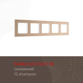 Рамка пятиместная Arte Milano 503.12-5.shampan