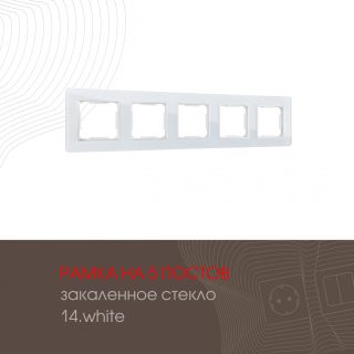 Рамка пятиместная Arte Milano 503.14-5.white