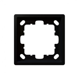 Рамка серия FD 1-постовая, цвет Черный матовый (soft touch) Jasmart FD1001PBM