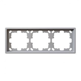 Рамка серия FD 3-постовая, цвет Белый матовый (soft touch) Jasmart FD1003PWM